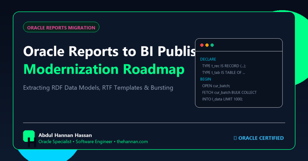 Oracle Reports to BI Publisher Migration: Complete Step-by-Step Transition Guide