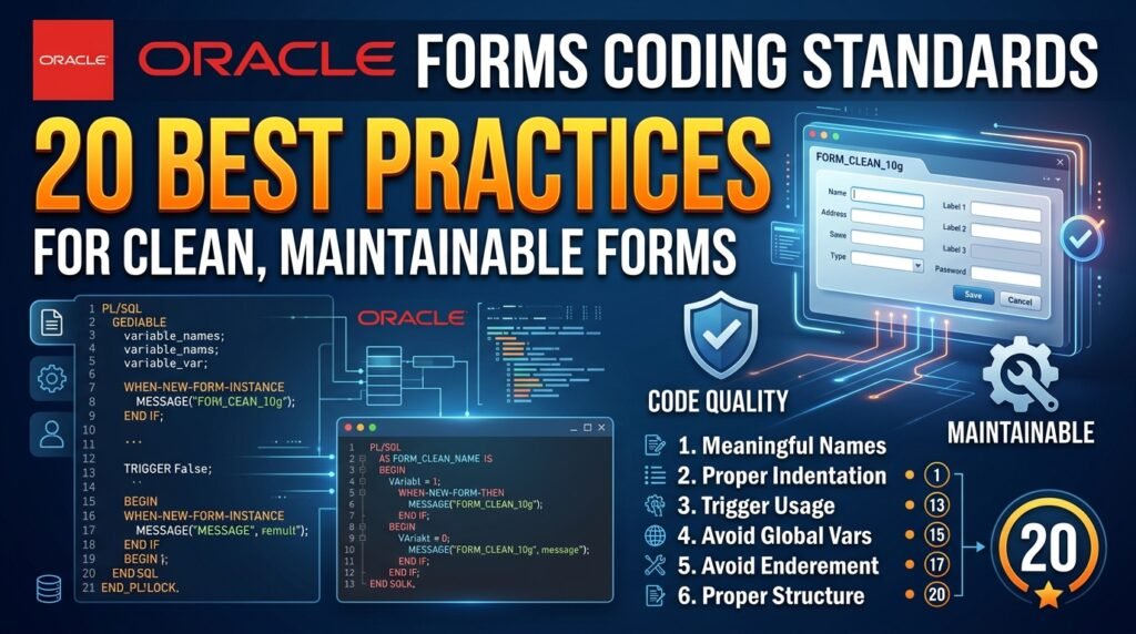 Oracle Forms Coding Standards 20 Best Practices for Clean, Maintainable Forms