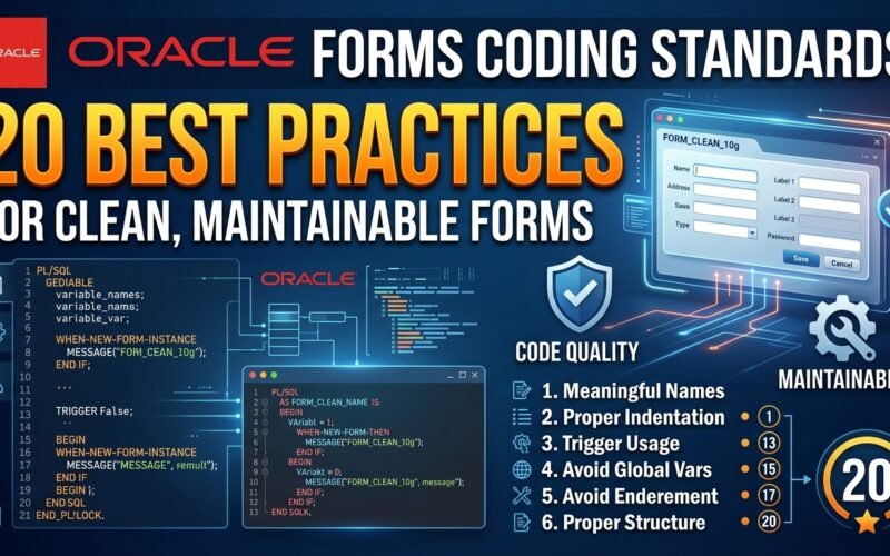 Oracle Forms Coding Standards 20 Best Practices for Clean, Maintainable Forms